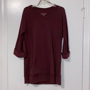 Dark purple cozy sweater dress